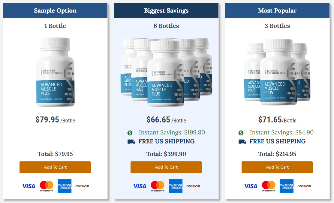 Advanced Muscle Plus  Offers