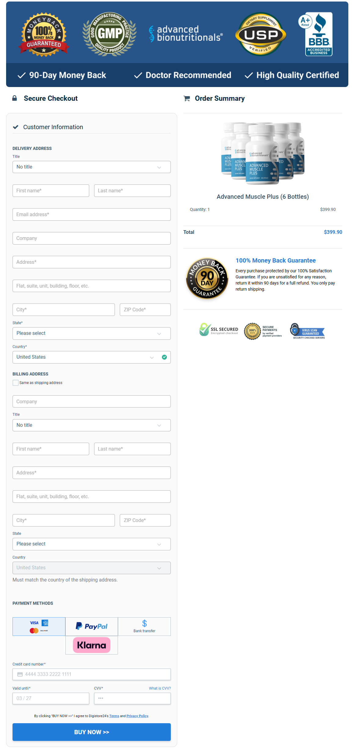 Advanced Muscle Plus - Order